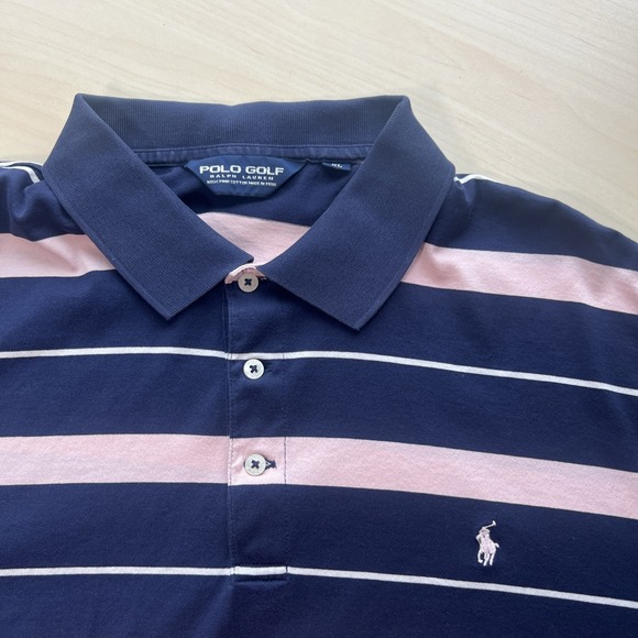Ralph Lauren Other - Polo Golf Ralph Lauren Men's XL Navy/Pink Striped 100% Pima Cotton